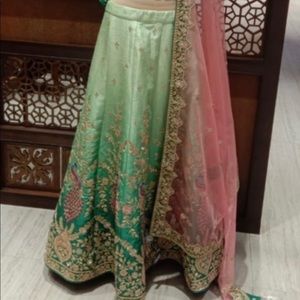 Ombré Sea Green Lehenga